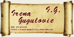 Irena Gugulović vizit kartica